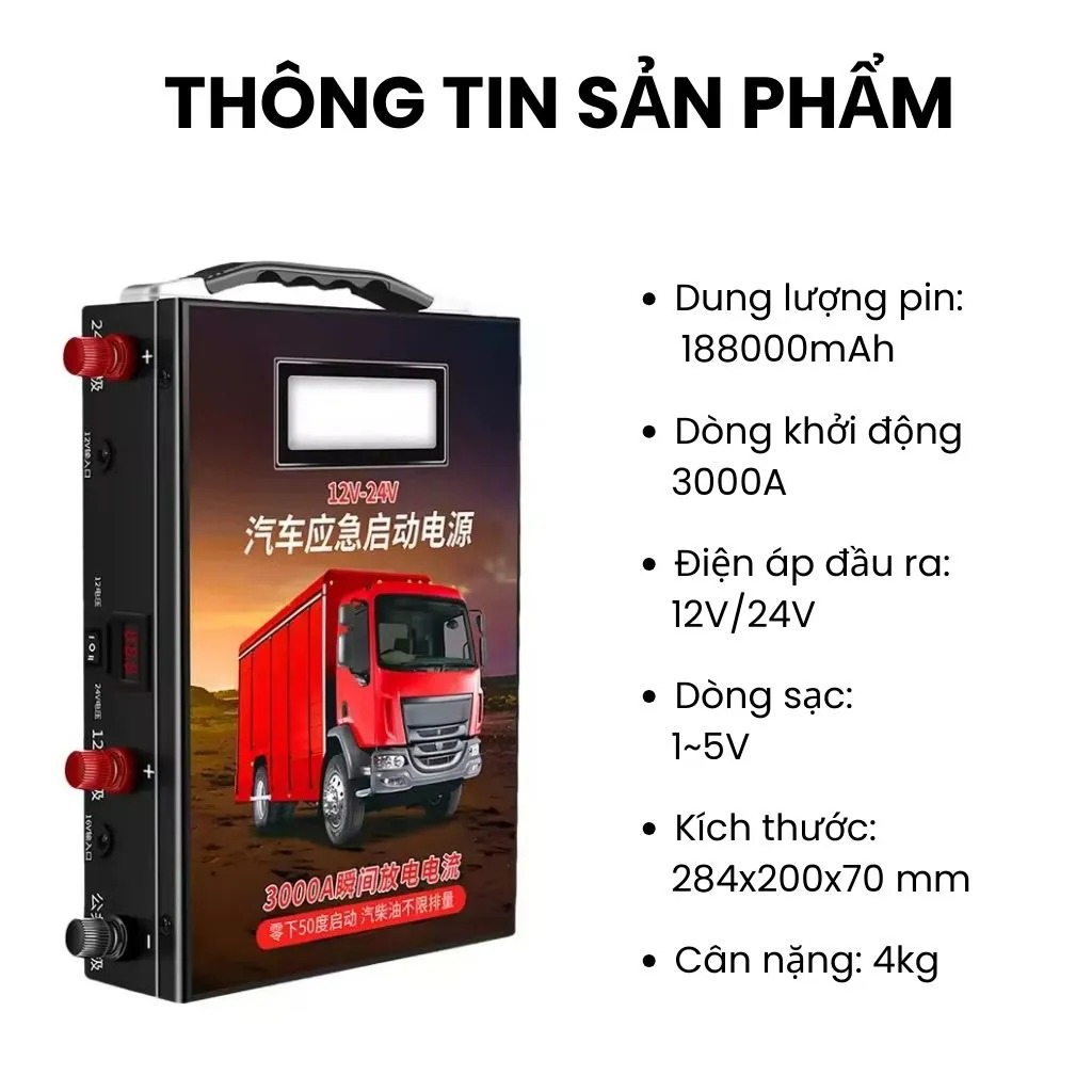 Bộ kích điện ô tô 12V/24V - Ảnh 7