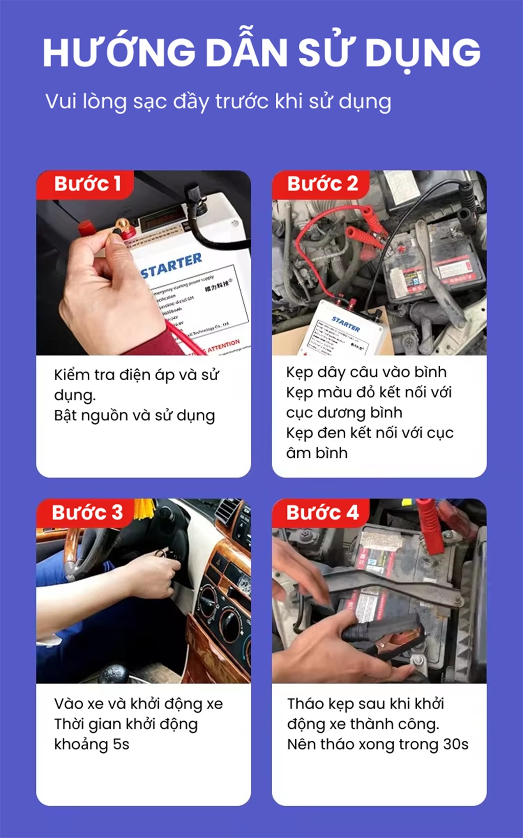 Bộ kích điện ô tô 12V/24V - Ảnh 8
