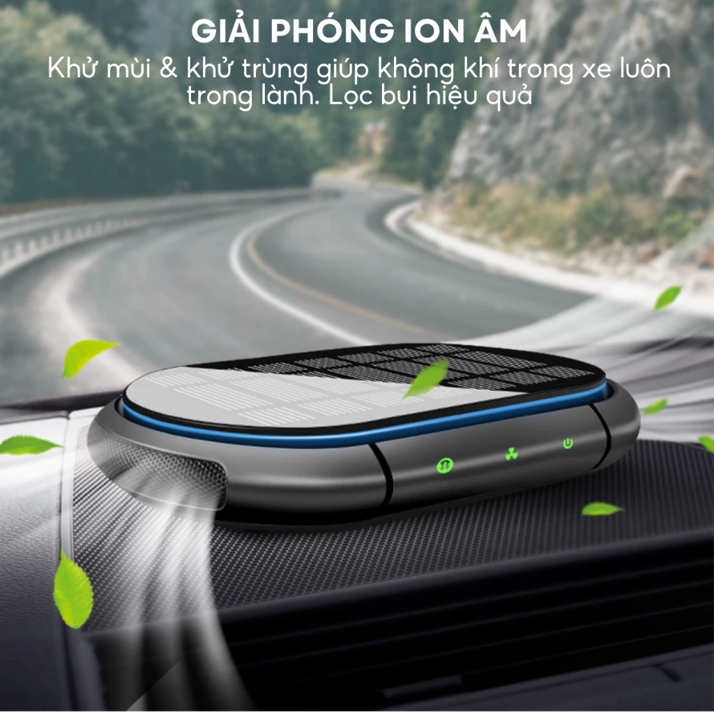 Máy lọc không khí P02 cho ô tô – Lọc bụi mịn PM2.5, khử mùi và khử trùng