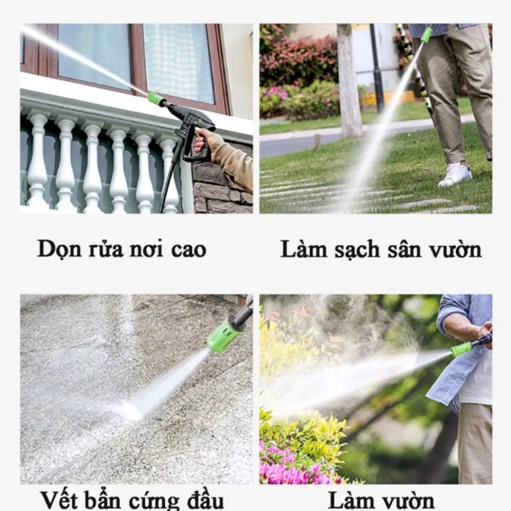 Máy rửa xe mini Lutian 1400W dùng cho gia đình