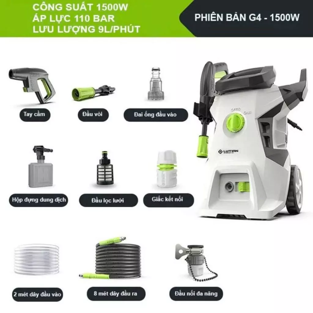 Motor dây đồng máy rửa xe Lutian 1400W