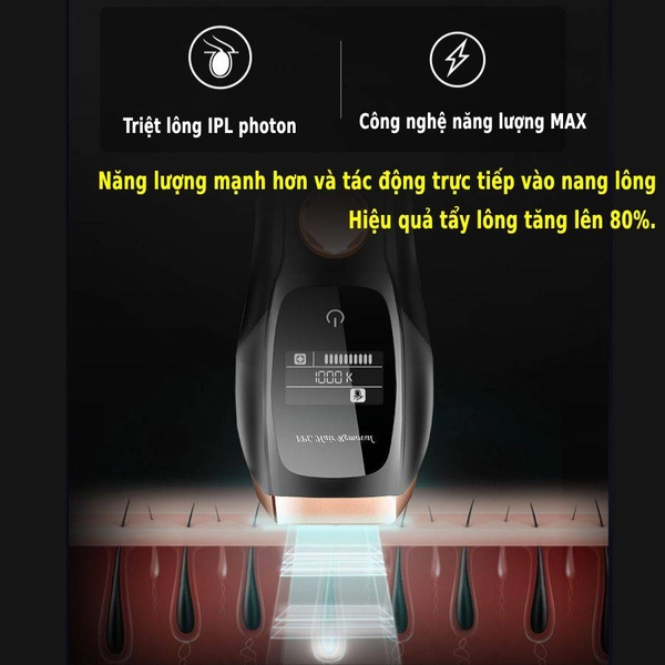 Máy triệt lông lạnh toàn thân laser IPL 1000k trẻ hóa da - Ảnh 4