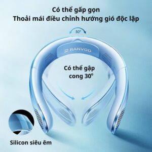 Quạt Treo Cổ Điều Hòa Cao Cấp 4000mAh – Mát Sâu, Nhẹ Êm, Dùng Cả Ngày