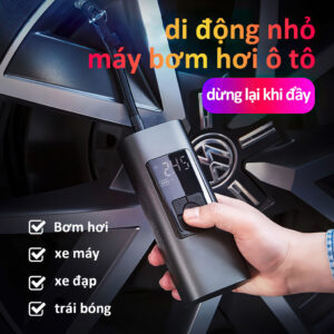 Bơm Lốp Ô Tô Không Dây 6000mAh – Nhỏ Gọn, Đa Chế Độ, Pin Trâu